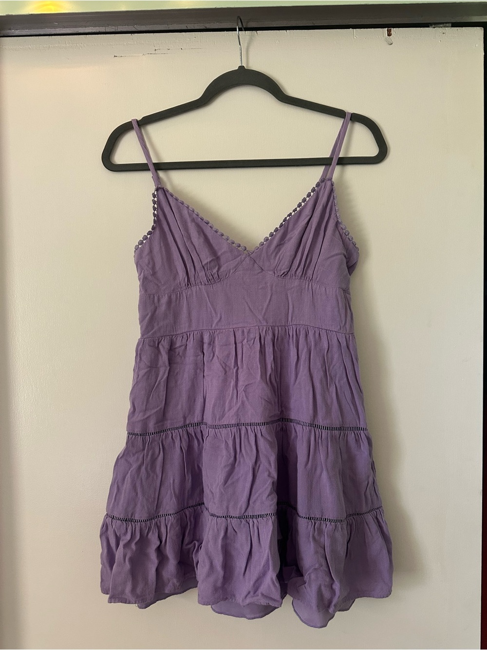B. Smart Lavender Tiered Cotton Cami Dress